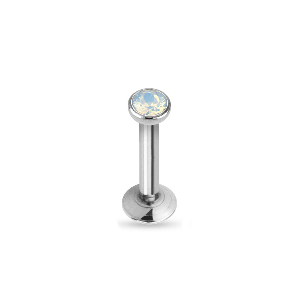 Labret mit einem Opalstein und innenseitigem Gewinde
