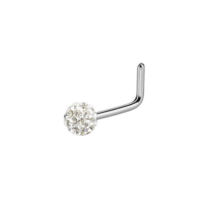 Extravagantes Nasenpiercing Mit Vielen Glitzersteinchen