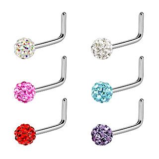 Extravagantes Nasenpiercing Mit Vielen Glitzersteinchen